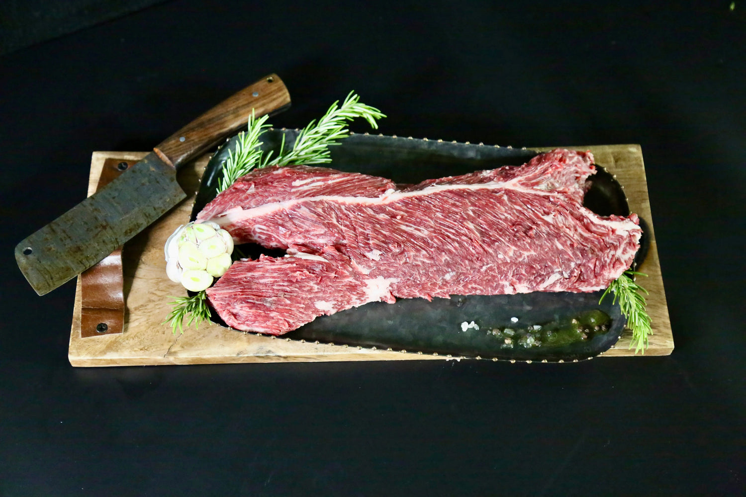 S Ranch Meats Rare Dry-Aged Montana Hanger Steak Butcher's Secret Hardin MT