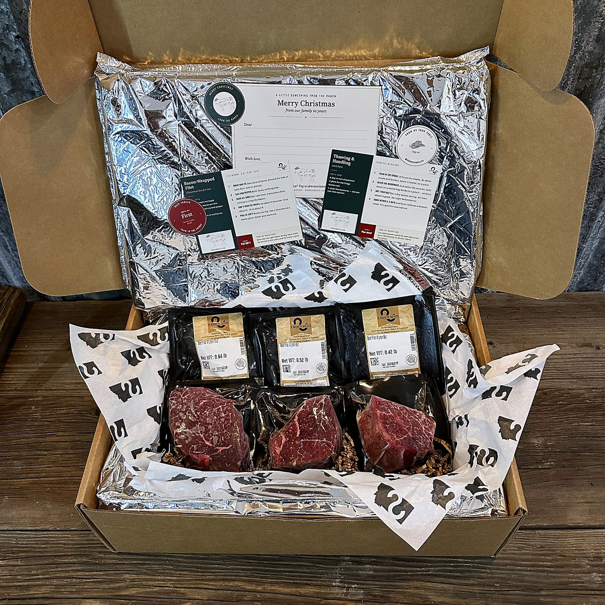 Montana Filet Mignon Flight Box packed with six filets