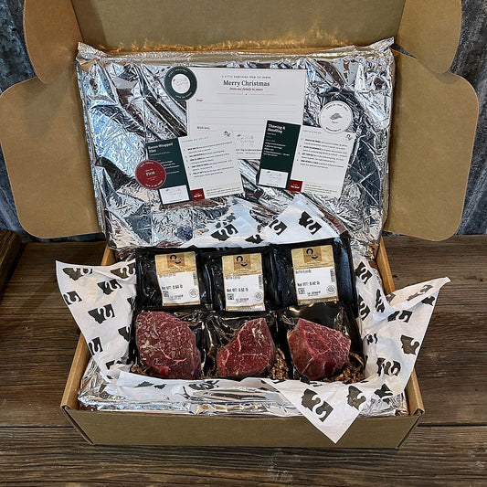 Montana Filet Mignon Flight Box packed with six filets