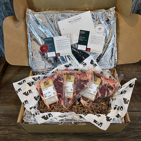 Montana T-Bone Steak Box packed with three T-bone steaks