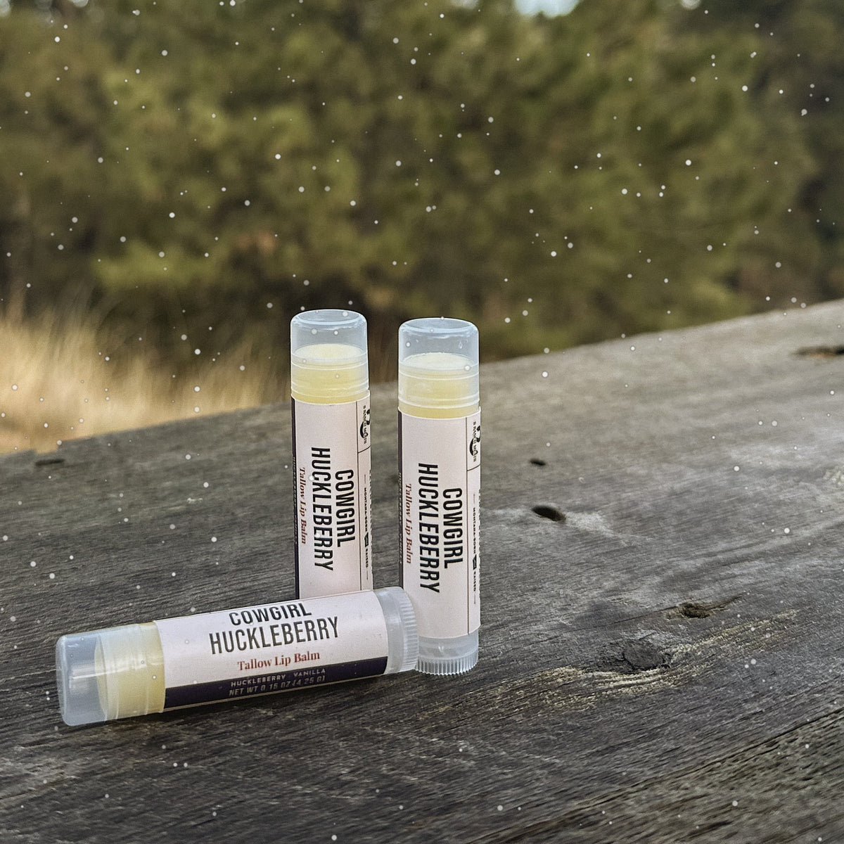 Cowgirl Huckleberry Tallow Lip Balm wholesale case, S Ranch Meats Montana