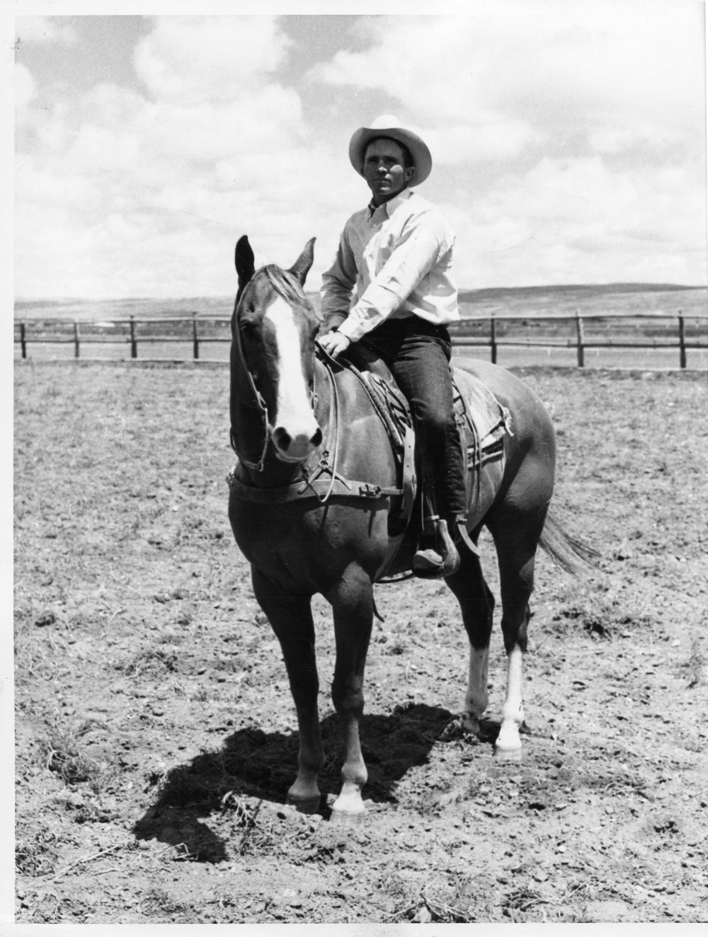 John R. Scott Jr. on horseback